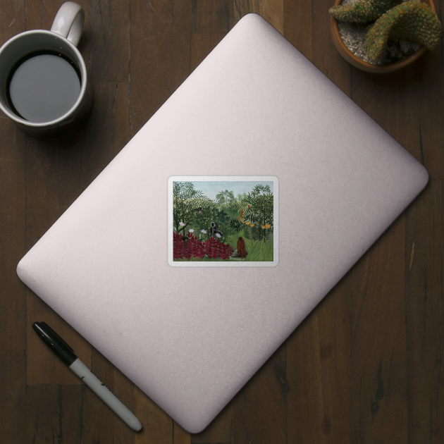 Tropical Forest with Monkeys by Henri Rousseau by Classic Art Stall